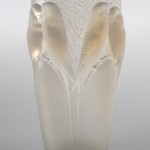 Vaso em cristal  decorado com pássaros-1924