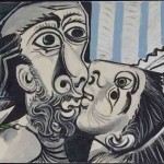 Pablo Picasso, Le Baiser (Mougins, 26 outubro 1969). Óleo sobre tela, 97x130 cm. Musée national Picasso-Paris. Foto: © RMN-Grand Palais (Musée national Picasso-Paris) / Berizzi Jean-Gilles © Succession Pablo Picasso / AUTVIS, Brasil, 2016.