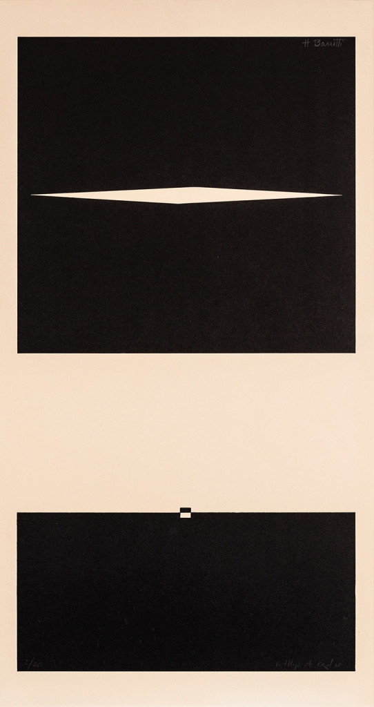 Hércules Barsotti e Willys de Castro  Sem título 1961 litogravura 69 x 36,5 cm
